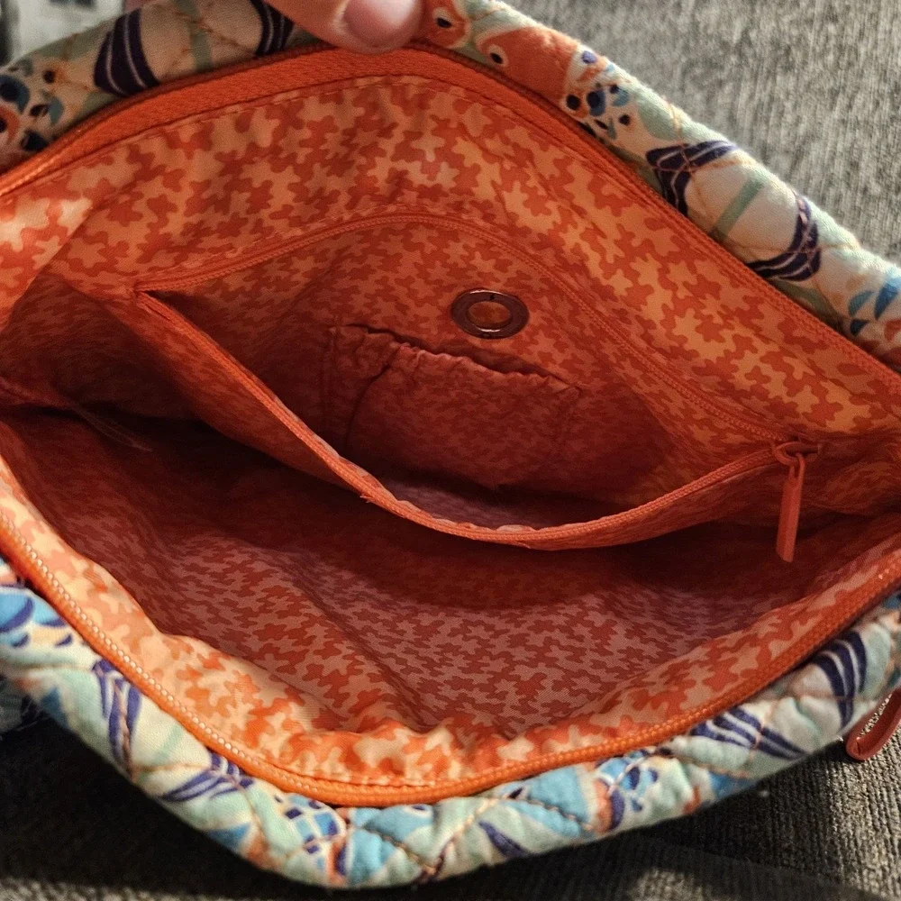 Vera Bradley Iconic Triple‎ Zip Hipster Go Fish